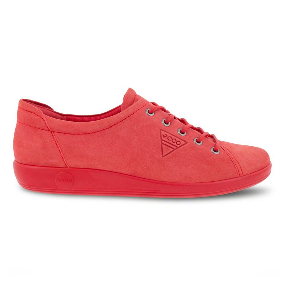 ECCO Womens Sneakers Red - Soft 2.0 Tie - RMY-305649